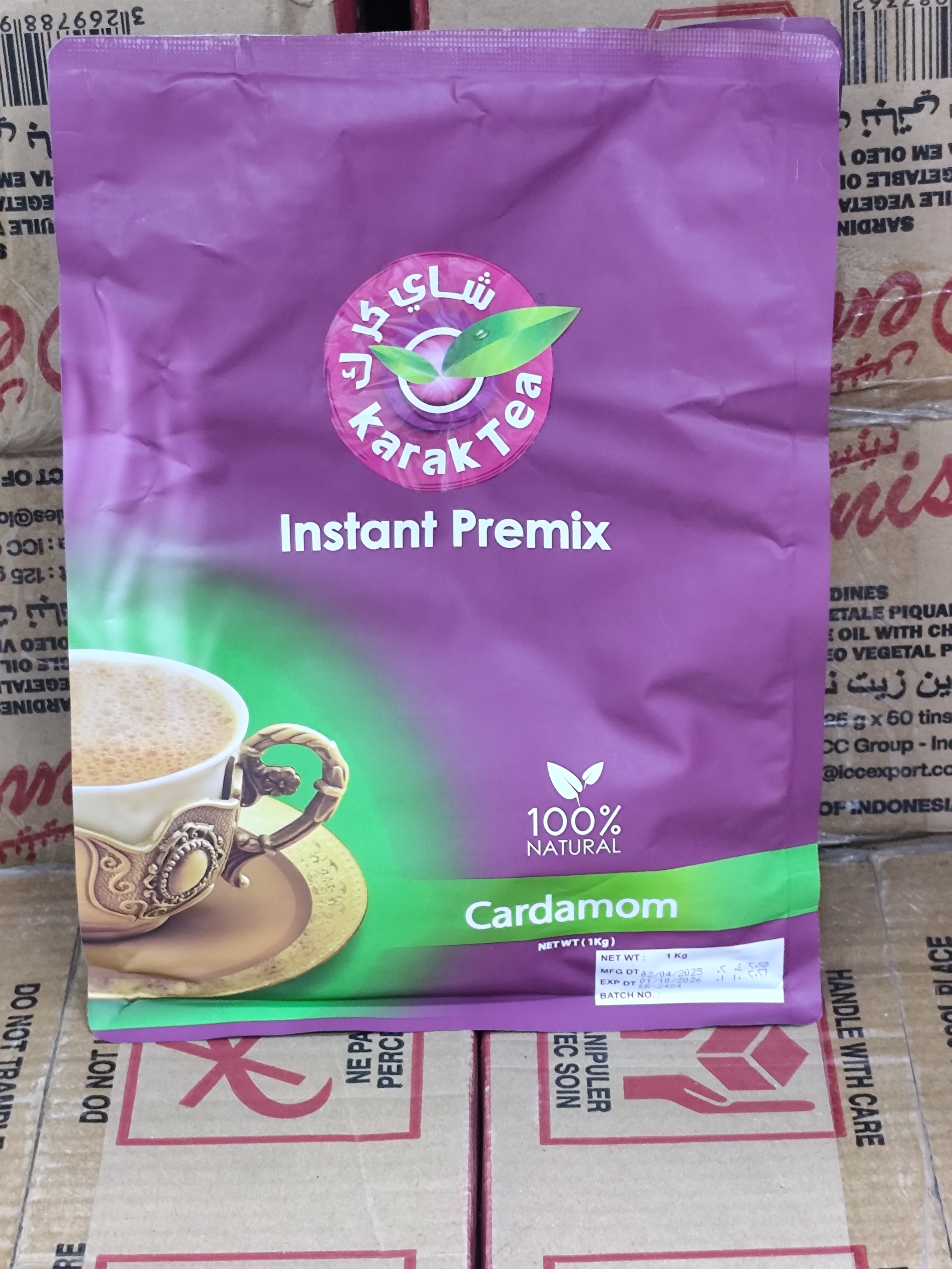 بسته بندی چای کرک هندی اصل با طعم هل