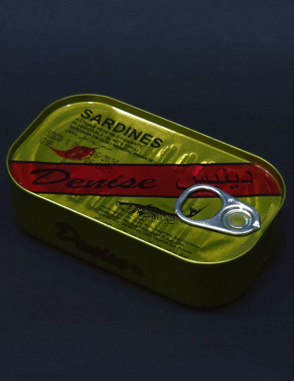 کنسرو ماهی ساردین دنیس با فلفل – 125 گرم